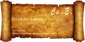 Csikós Emese névjegykártya